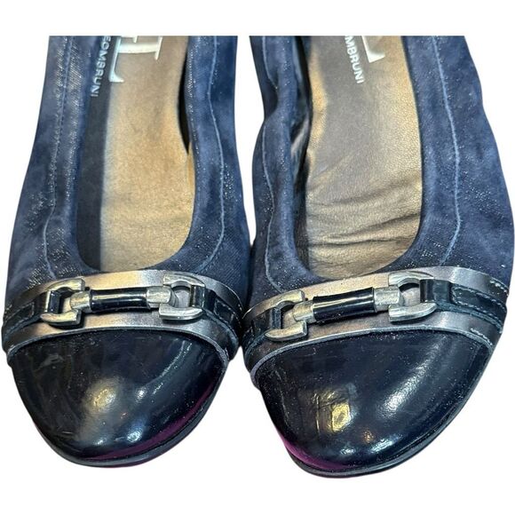 AGL Attilio Giusti Leombruni Monika Suede Patent Leather Italy Round Cap Toe Bal - Picture 9 of 9